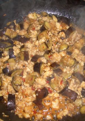 鶏ひき肉とナスの甘辛炒め-レシピのメイン写真
