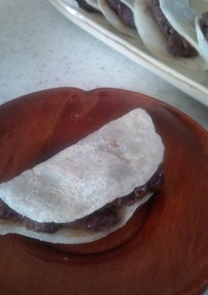 簡単和菓子*米粉焼いて柏餅 風-レシピのメイン写真