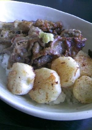 牛肉と山芋の丼-レシピのメイン写真