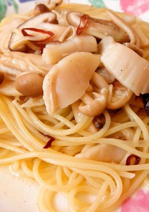 ホタテと　きのこのパスタ-レシピのメイン写真