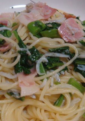 なばなとちりめんじゃこの春パスタ-レシピのメイン写真