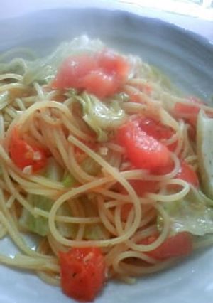 絶品！トマトとキャベツのピリ☆辛パスタ-レシピのメイン写真