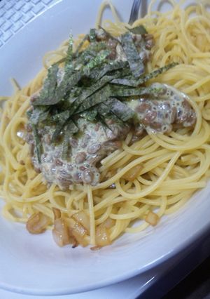 ガーリック風味♪納豆パスタ-レシピのメイン写真