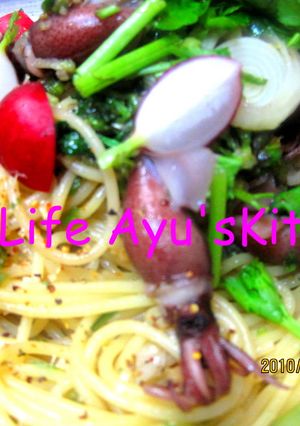 ホタルイカとふきのとうの春パスタ-レシピのメイン写真