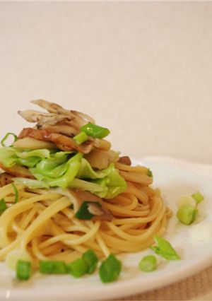 春キャベツとちくわのバター醤油和風パスタ-レシピのメイン写真