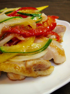 カラフル野菜とチキンのおろしポン酢マリネ-レシピのメイン写真