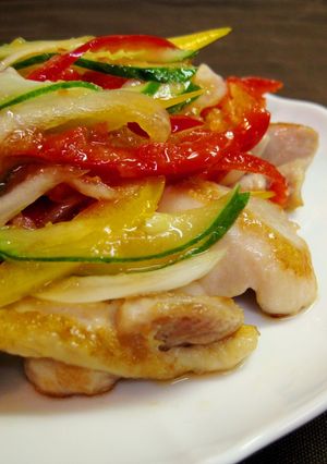 カラフル野菜とチキンのおろしポン酢マリネ-レシピのメイン写真