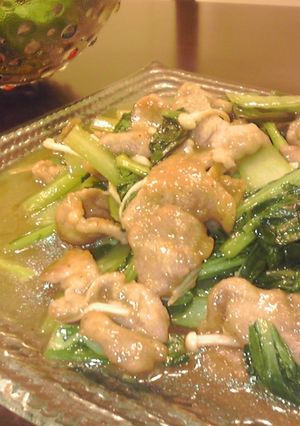 小松菜と豚肉のポン酢炒め-レシピのメイン写真
