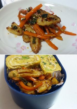 お弁当にも♬竹輪と人参のピリ辛焼肉のタレ-レシピのメイン写真