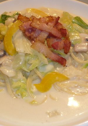 春キャベツが美味しい♪味噌クリームパスタ-レシピのメイン写真