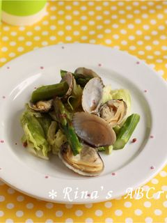 簡単♪春野菜とあさりの酒蒸し-レシピのメイン写真