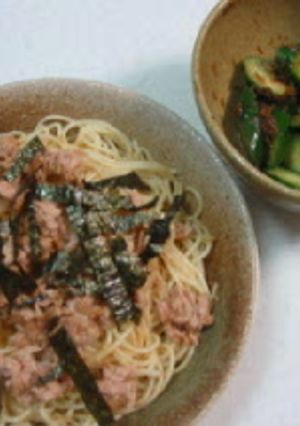ツナおろしスパゲッティ（9/5の晩ご飯）-レシピのメイン写真