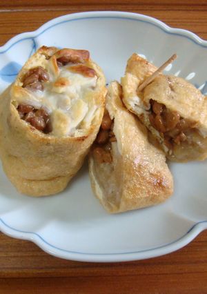 ネバネバとろーり納豆おいなり-レシピのメイン写真