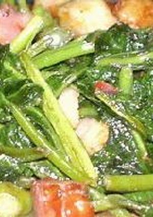 空心菜とベーコンの炒め物-レシピのメイン写真