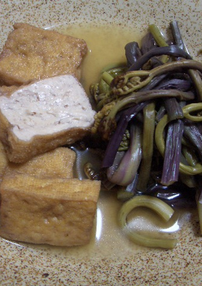 わらびと厚揚げの煮物-レシピのメイン写真