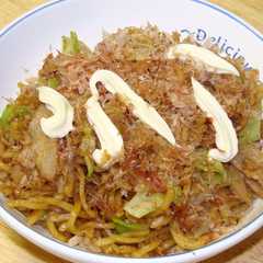 焼きそばとごはんのコラボ☆うちのそばめし-レシピのメイン写真
