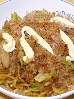 焼きそばとごはんのコラボ☆うちのそばめし-レシピのメイン写真