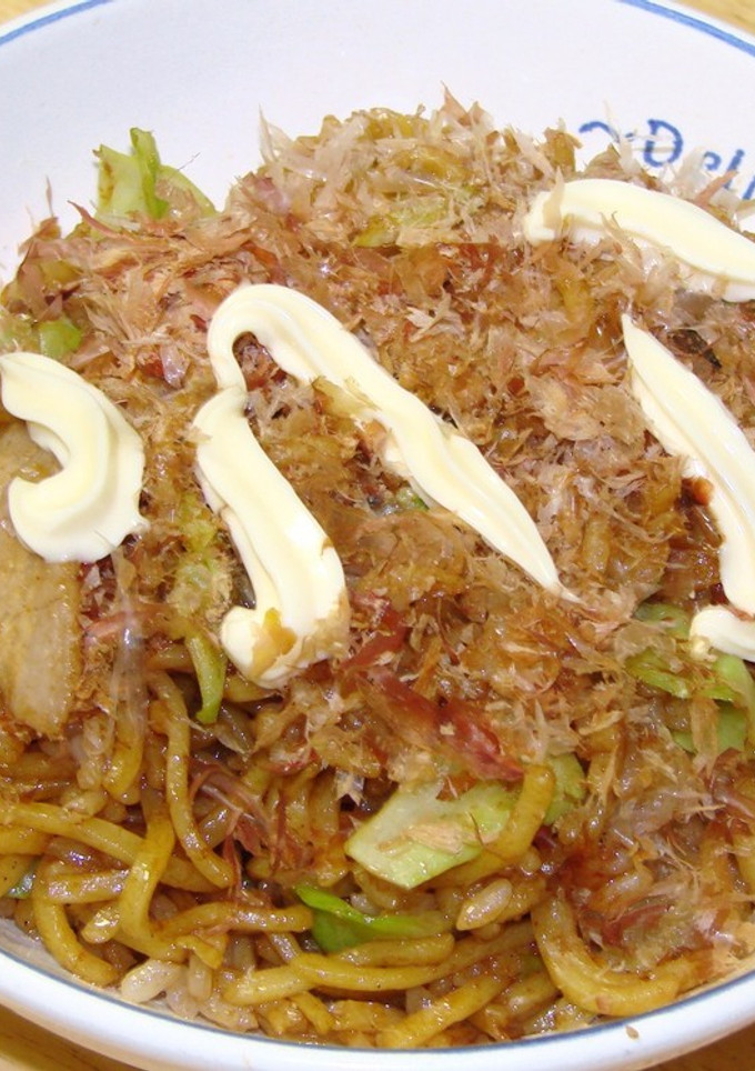 焼きそばとごはんのコラボ☆うちのそばめし-レシピのメイン写真