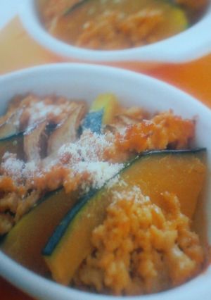 南瓜のﾏﾖそぼろ焼き-レシピのメイン写真
