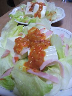 簡単ピリ辛豆腐サラダ-レシピのメイン写真