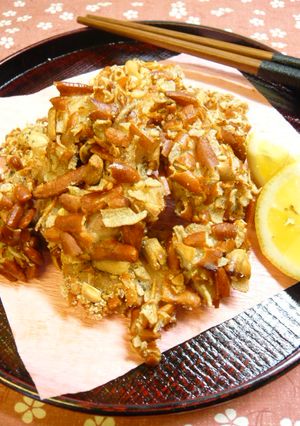 サクッ！カリッ！お煎餅de鶏の唐揚げ-レシピのメイン写真