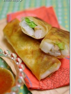 えびとそらまめと長芋の春巻き-レシピのメイン写真