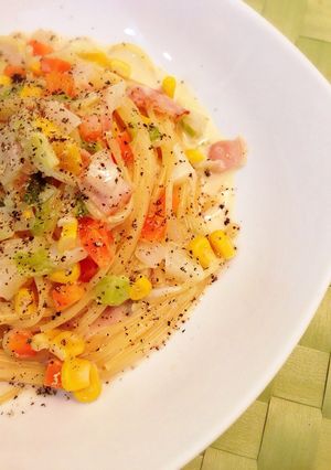 * お鍋ひとつでお手軽クリームパスタ *-レシピのメイン写真