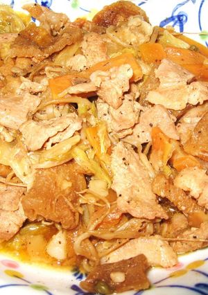 切干大根と豚肉の炒め煮-レシピのメイン写真