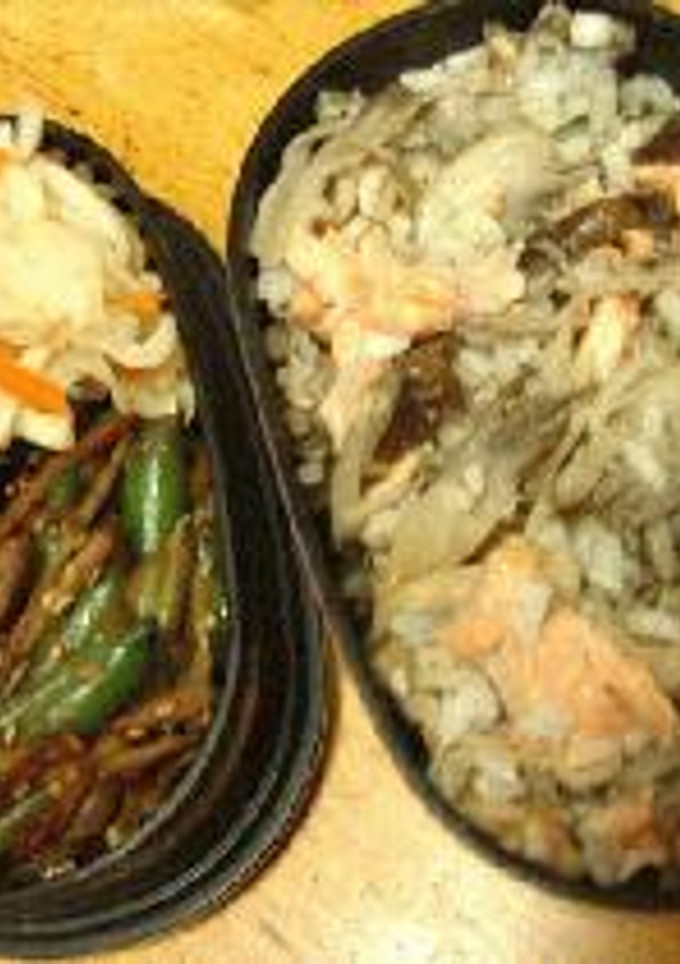 鮭ときのこの混ぜご飯弁当-レシピのメイン写真