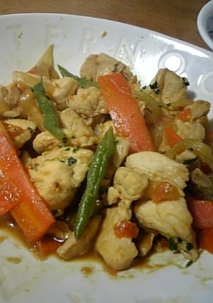 節約☆ﾑﾈ肉やわらか残り野菜で生姜焼-レシピのメイン写真