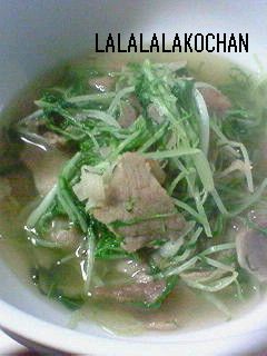 水菜と豚肉の煮物-レシピのメイン写真