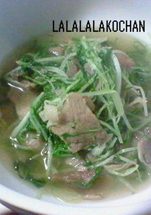 水菜と豚肉の煮物-レシピのメイン写真