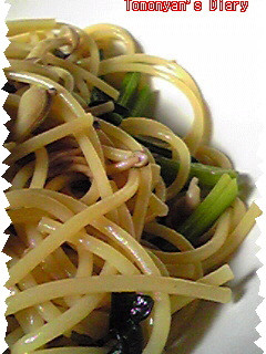 ほうれん草しめじの大葉にんにく醤油パスタ-レシピのメイン写真