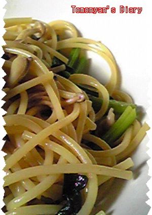 ほうれん草しめじの大葉にんにく醤油パスタ-レシピのメイン写真