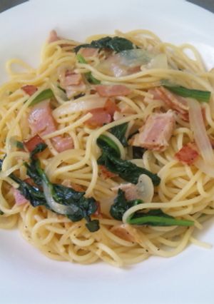 ランチに☆ほうれん草とベーコンのパスタ-レシピのメイン写真