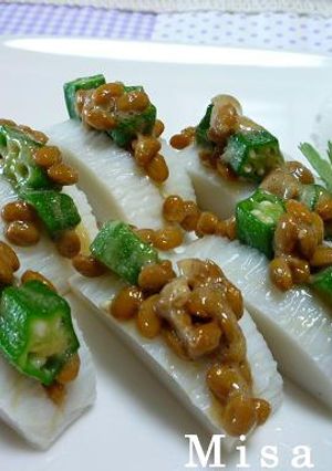 かまぼこのネバネバコンビはさみ-レシピのメイン写真