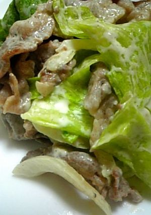 簡単♪牛肉のオニオンレタスサラダ-レシピのメイン写真