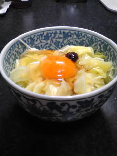 卵かけご飯 withキャベツ-レシピのメイン写真