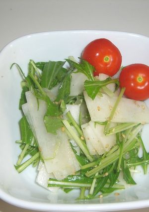 夏にさっぱり♪大根と水菜の酢の物-レシピのメイン写真