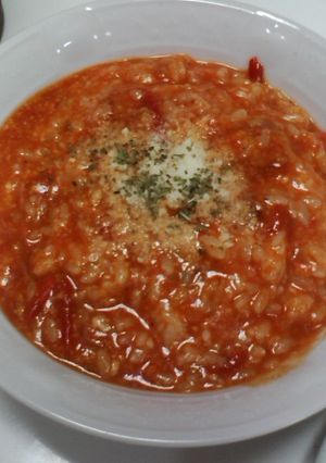 お昼にささっとトマトチーズリゾット◎-レシピのメイン写真