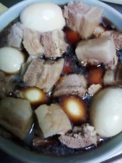 超簡単! 豚の角煮と味付け半熟煮卵。-レシピのメイン写真