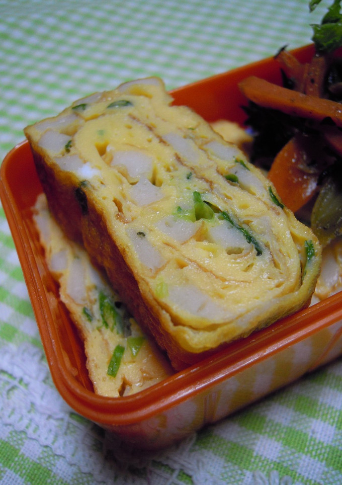 お弁当☆ちくわとネギの卵焼き-レシピのメイン写真