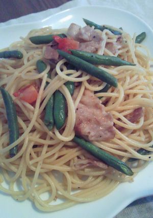 豚バラと野菜の柚子コショウパスタ☺-レシピのメイン写真