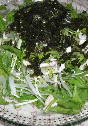 シャキシャキ水菜と蒸し鶏のサラダ-レシピのメイン写真