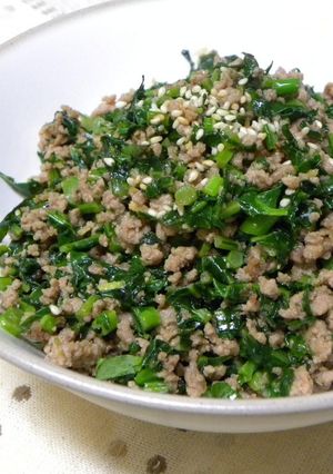 菜っ葉と豚肉の味噌炒め-レシピのメイン写真