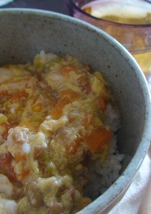 ヘルシー！！親子なっトぅマト丼-レシピのメイン写真