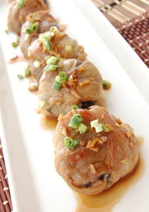 椎茸の豚バラ巻きニンニク醤油焼き-レシピのメイン写真