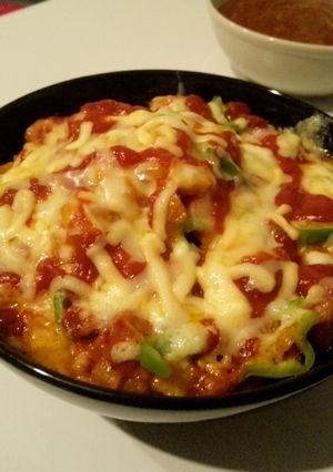 冷蔵庫の余り物で！子供も大好き簡単ピザ丼-レシピのメイン写真