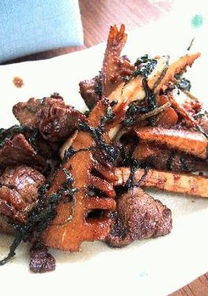 牛肉と筍のソテー、大葉風味。-レシピのメイン写真