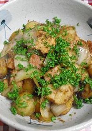 新ジャガイモと鶏肉のバルサミコ酢炒め-レシピのメイン写真